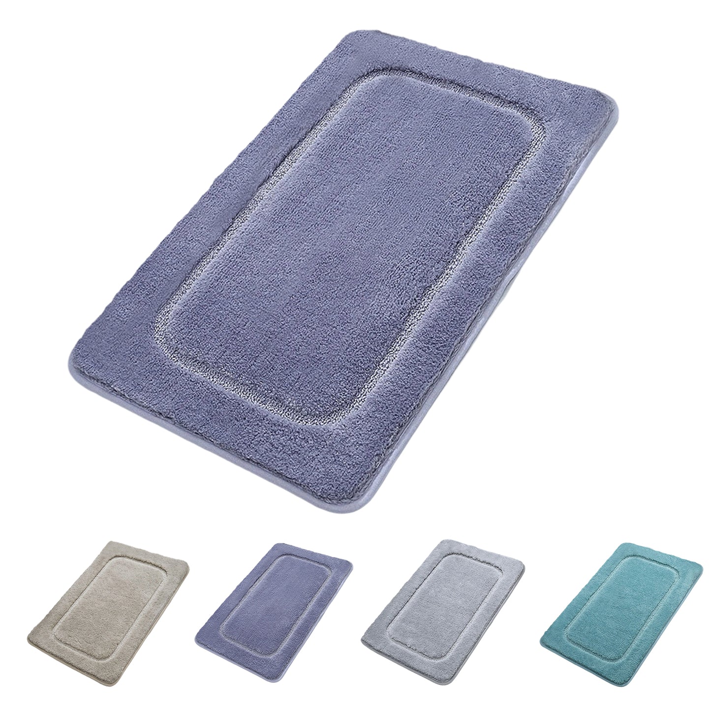 バスマット 速乾 滑り防止 抗菌 防カビ 洗濯機 柔らか ソフト 足拭き 洗面所 マット 大判 浴室 玄関 人気 タオル地 足洗 浴室用 キッチンマット 吸水 丸みを帯びた四角形 風呂 マット 水切れ 良い