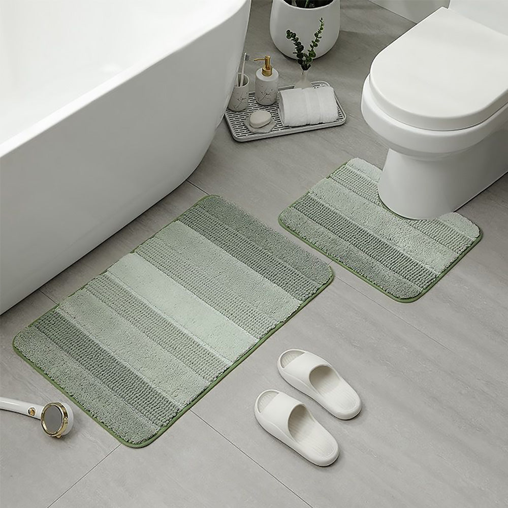 バスマット 風呂 マット 速乾 吸水 パイル 混合 ストライプ グラデーション トイレマット バスルームマット 水切れ 滑り防止 抗菌 防カビ バスマッお風呂場 トイレ スマート おすすめ ソフト 大判 浴室 玄関 タオル地 足洗 浴室用 キッチンマット 足拭き 洗面所 マット