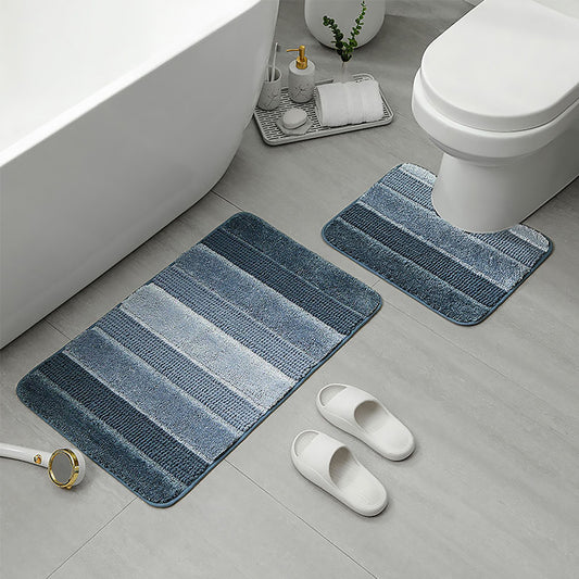 バスマット 風呂 マット 速乾 吸水 パイル 混合 ストライプ グラデーション トイレマット バスルームマット 水切れ 滑り防止 抗菌 防カビ バスマッお風呂場 トイレ スマート おすすめ ソフト 大判 浴室 玄関 タオル地 足洗 浴室用 キッチンマット 足拭き 洗面所 マット