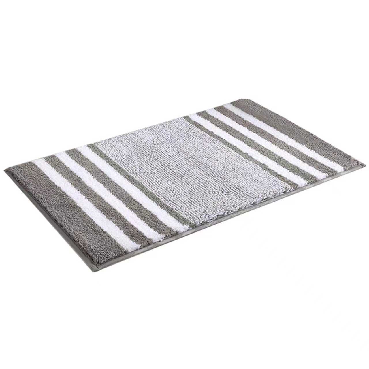 バスマット ストライプ スノーフレーク 速乾 洗える 大判 おしゃれ マイクロファイバー 人気 滑り止め 吸水力 良い お風呂マット 足拭 洗面所 浴室 キッチン 玄関 ドア