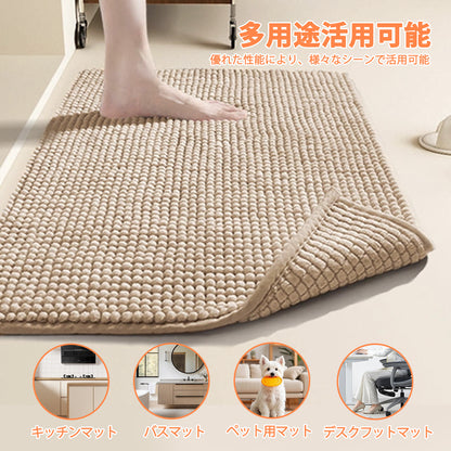 バスマット 洗える 速乾 タオル地 屋外 室内 大判 洗面所 人気 タオル地 足洗いマット おしゃれ マイクロファイバー お風呂マット お手洗い 足拭 あしふきマット滑り止め 吸水 洗面所 浴室 キッチン 玄関 ドア
