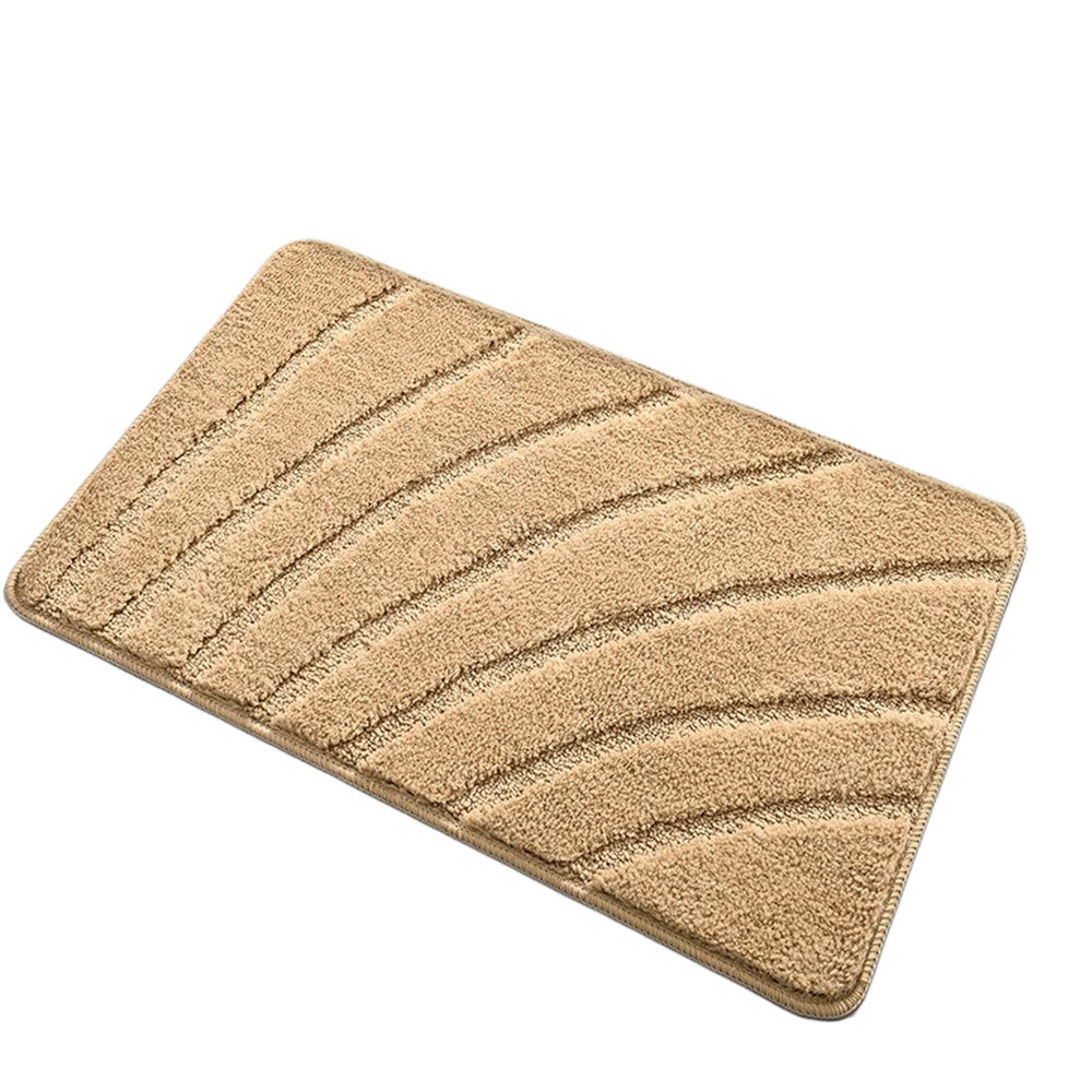 バスマット 速乾 風呂 マット 曲線のストライプ 水切れ 良い 滑り防止 抗菌 防カビ 洗濯機 弧状の縞模様 柔らか ソフト 足拭き 洗面所 マット 大判 浴室 玄関 速乾 吸水 40cm*60cm