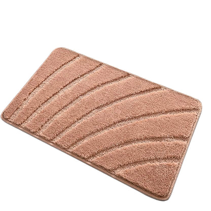 バスマット 速乾 風呂 マット 曲線のストライプ 水切れ 良い 滑り防止 抗菌 防カビ 洗濯機 弧状の縞模様 柔らか ソフト 足拭き 洗面所 マット 大判 浴室 玄関 速乾 吸水 40cm*60cm