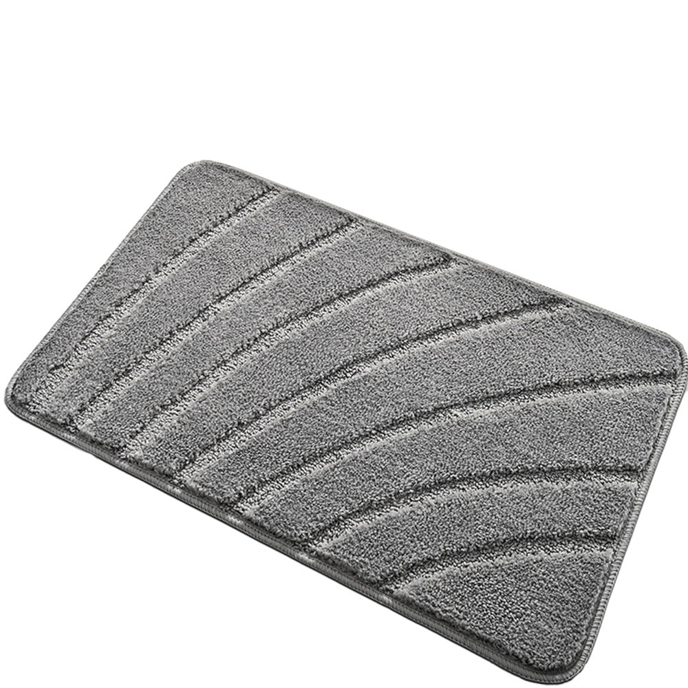 バスマット 速乾 風呂 マット 曲線のストライプ 水切れ 良い 滑り防止 抗菌 防カビ 洗濯機 弧状の縞模様 柔らか ソフト 足拭き 洗面所 マット 大判 浴室 玄関 速乾 吸水 40cm*60cm