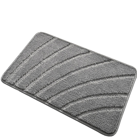 バスマット 速乾 風呂 マット 曲線のストライプ 水切れ 良い 滑り防止 抗菌 防カビ 洗濯機 弧状の縞模様 柔らか ソフト 足拭き 洗面所 マット 大判 浴室 玄関 速乾 吸水 40cm*60cm