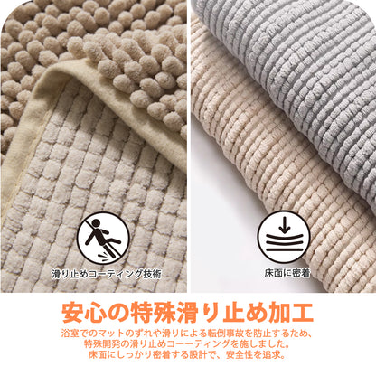 バスマット 洗える 速乾 タオル地 屋外 室内 大判 洗面所 人気 タオル地 足洗いマット おしゃれ マイクロファイバー お風呂マット お手洗い 足拭 あしふきマット滑り止め 吸水 洗面所 浴室 キッチン 玄関 ドア