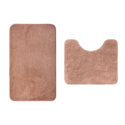 トイレマット バスマット 2点セット ふかふか モダン マイクロファイバー お手洗い トイレ床マット 敷物 洗える カーペット ロング おしゃれ 速乾 吸水 人気 北欧 滑り止め付き