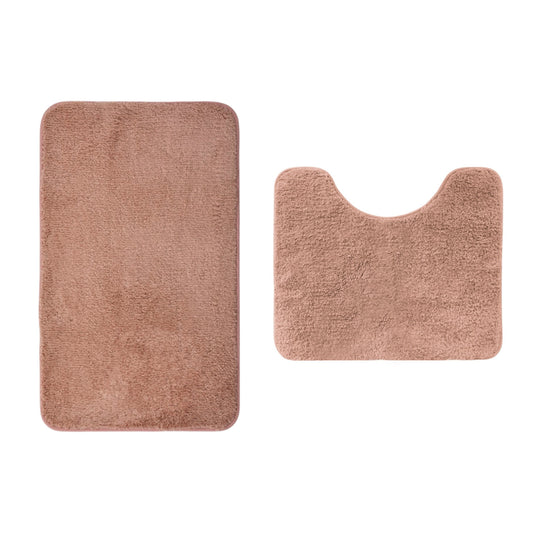 トイレマット バスマット 2点セット ふかふか モダン マイクロファイバー お手洗い トイレ床マット 敷物 洗える カーペット ロング おしゃれ 速乾 吸水 人気 北欧 滑り止め付き