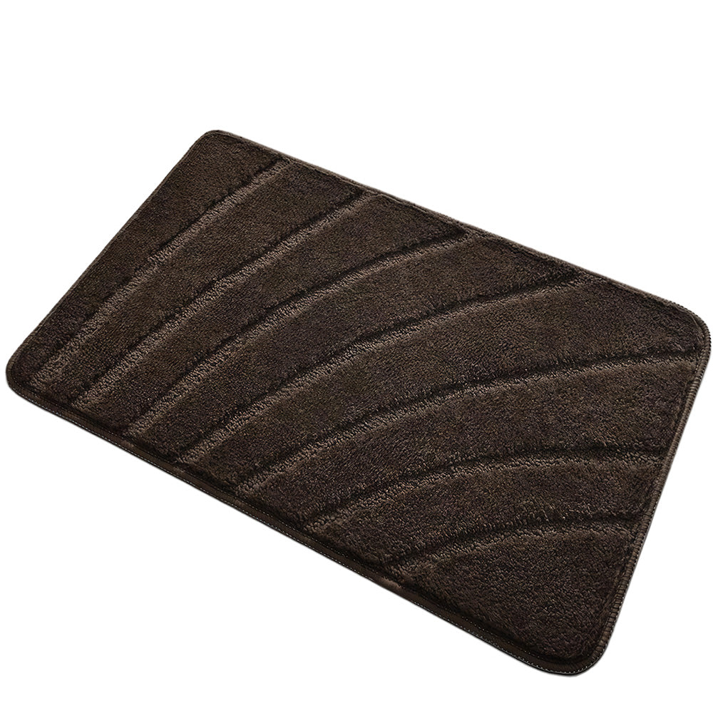 バスマット 速乾 風呂 マット 曲線のストライプ 水切れ 良い 滑り防止 抗菌 防カビ 洗濯機 弧状の縞模様 柔らか ソフト 足拭き 洗面所 マット 大判 浴室 玄関 速乾 吸水 40cm*60cm