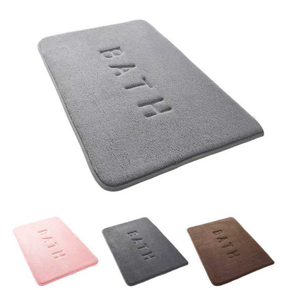 バスマット 速乾 洗える タオル地 BATH 足洗いマット 滑り止め 防音 足ふきマット お風呂 極細繊 吸水 低反発 北欧 お風呂まっと マイクロファイバー 柔らか ソフト 足拭き かわいい 快適 洗面所 浴室用