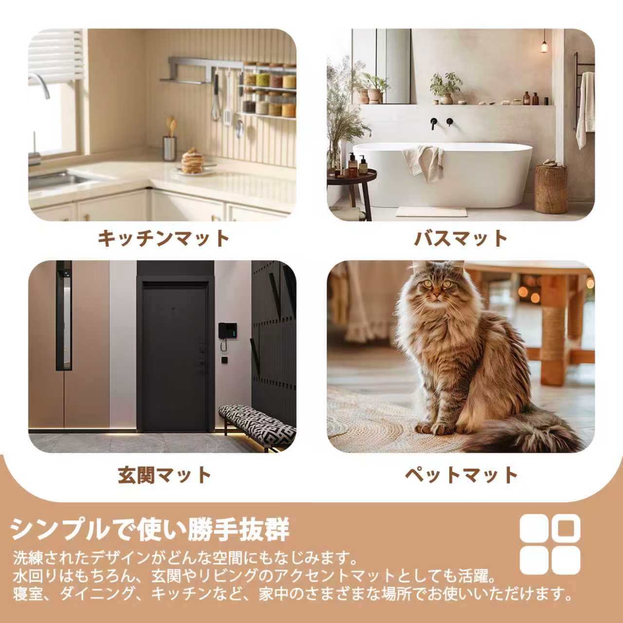 バスマット お風呂マット あしふきマット 足拭 滑り止め 吸水 マイクロファイバー キッチン 玄関 ドア 洗面所 浴室用 洗える 速乾 おしゃれ 大判 人気