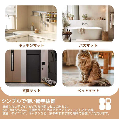 バスマット お風呂マット あしふきマット 足拭 滑り止め 吸水 マイクロファイバー キッチン 玄関 ドア 洗面所 浴室用 洗える 速乾 おしゃれ 大判 人気