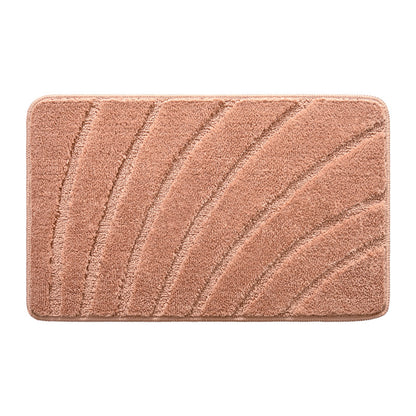 バスマット 速乾 風呂 マット 曲線のストライプ 水切れ 良い 滑り防止 抗菌 防カビ 洗濯機 弧状の縞模様 柔らか ソフト 足拭き 洗面所 マット 大判 浴室 玄関 速乾 吸水 40cm*60cm