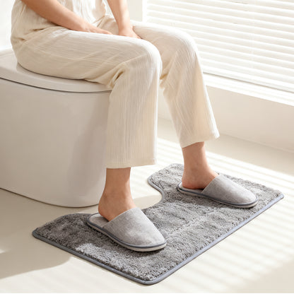 トイレマット U Mat 洗える 速乾 吸水力 人気 北欧 おしゃれ ふかふか 足拭 滑り防止 モダン 敷物 お手洗い マイクロファイバー カーペット トイレ床マット お風呂用品