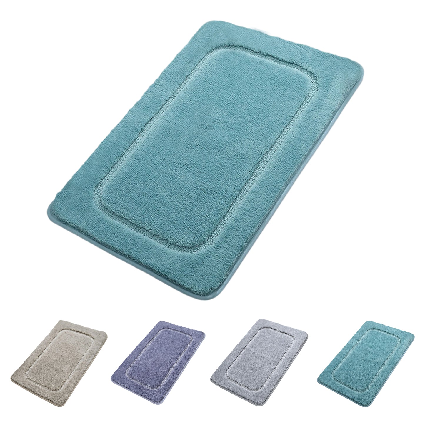 バスマット 速乾 滑り防止 抗菌 防カビ 洗濯機 柔らか ソフト 足拭き 洗面所 マット 大判 浴室 玄関 人気 タオル地 足洗 浴室用 キッチンマット 吸水 丸みを帯びた四角形 風呂 マット 水切れ 良い