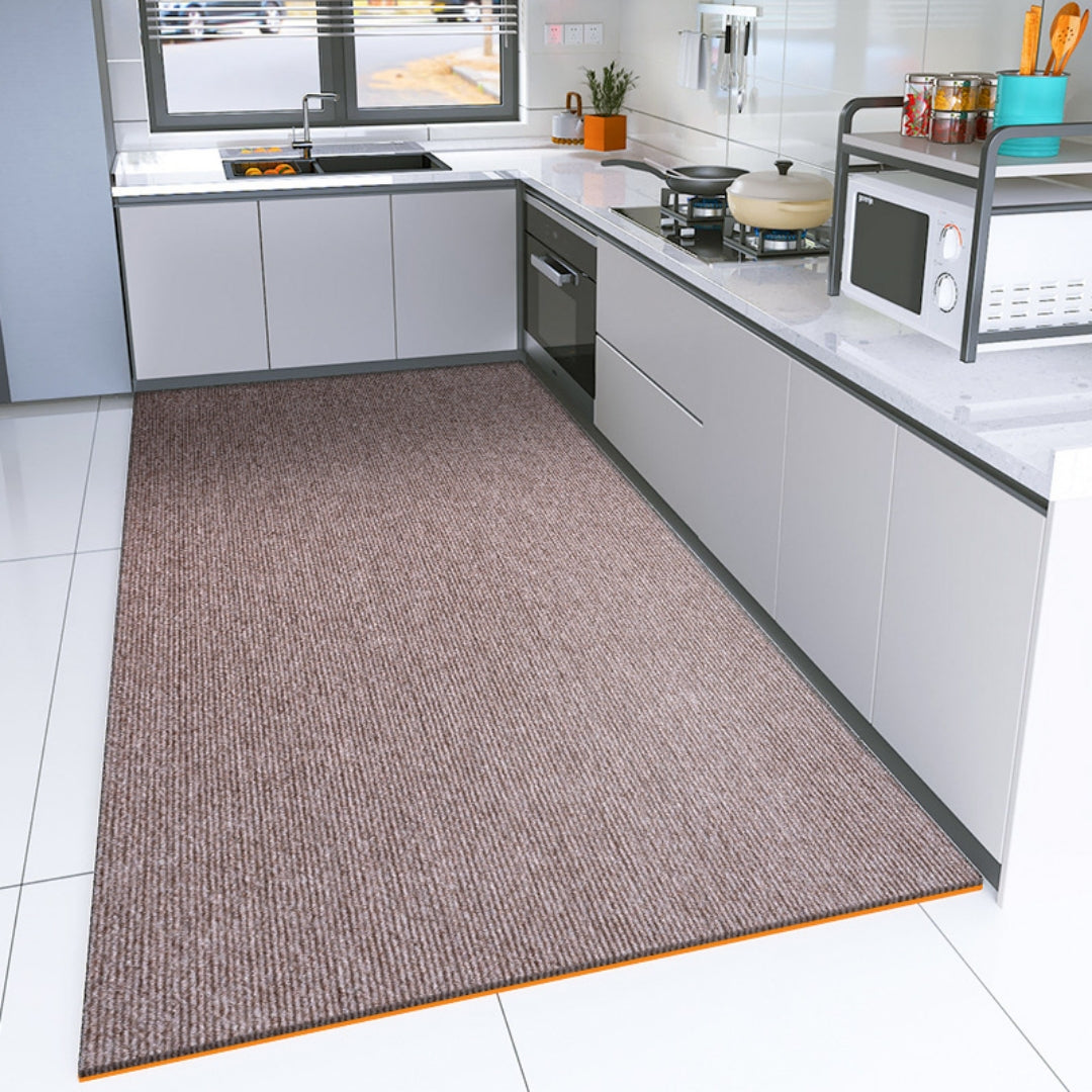 キッチンマット 洗える 防音滑り止め ロング TPR廊下カーペット おしゃれ 無地 純色 じゅうたん 廊下マット 転倒防止 廊下のカーペットロング フローリング 床暖房対応 冷え対策 丸洗い