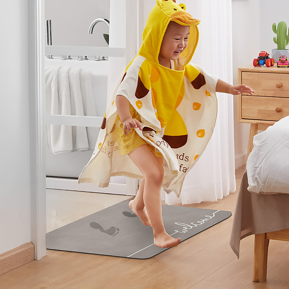 珪藻土 バスマット 速乾 吸水力2倍 硅藻泥 マット Welcome 玄関 大きい ラージ サイズ 軽量 薄い 滑り防止 抗菌 防カビ 足拭きマット  アルファベット 風呂 マット 浴室  40x60CM