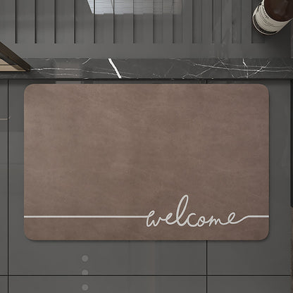 珪藻土 バスマット 速乾 吸水力2倍 硅藻泥 マット Welcome 玄関 大きい ラージ サイズ 軽量 薄い 滑り防止 抗菌 防カビ 足拭きマット  アルファベット 風呂 マット 浴室  40x60CM