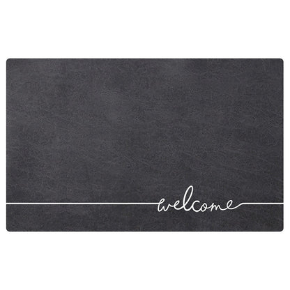 珪藻土 バスマット 速乾 吸水力2倍 硅藻泥 マット Welcome 玄関 大きい ラージ サイズ 軽量 薄い 滑り防止 抗菌 防カビ 足拭きマット  アルファベット 風呂 マット 浴室  40x60CM
