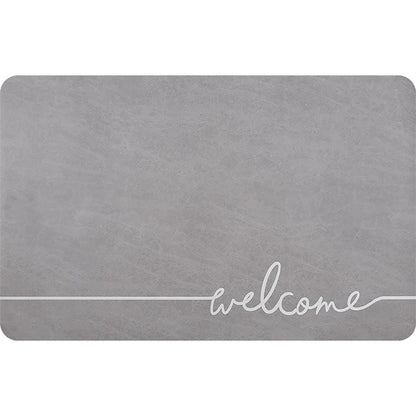 珪藻土 バスマット 速乾 吸水力2倍 硅藻泥 マット Welcome 玄関 大きい ラージ サイズ 軽量 薄い 滑り防止 抗菌 防カビ 足拭きマット  アルファベット 風呂 マット 浴室  40x60CM